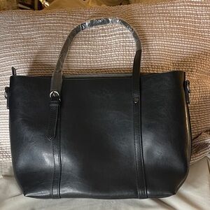 Unbranded Vegan Black Tote Bag with Shoulder strap
